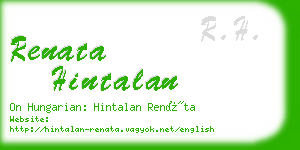 renata hintalan business card